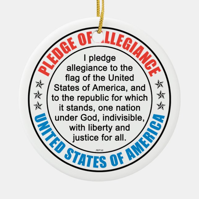 Adorno De Cerámica Compromiso de lealtad (Frente)