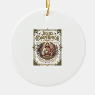 Adorno De Cerámica Comunión de Jesús Comunión de Jesús Fe Cristiana V