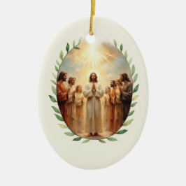 Adorno De Cerámica Comunión de Santos Paz y Bendiciones de Dios