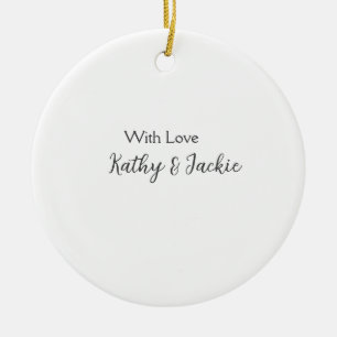 Adorno De Cerámica Con amor añadir pareja boda simple