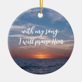 Adorno De Cerámica Con Mi Canción, Lo Alabaré Escritura