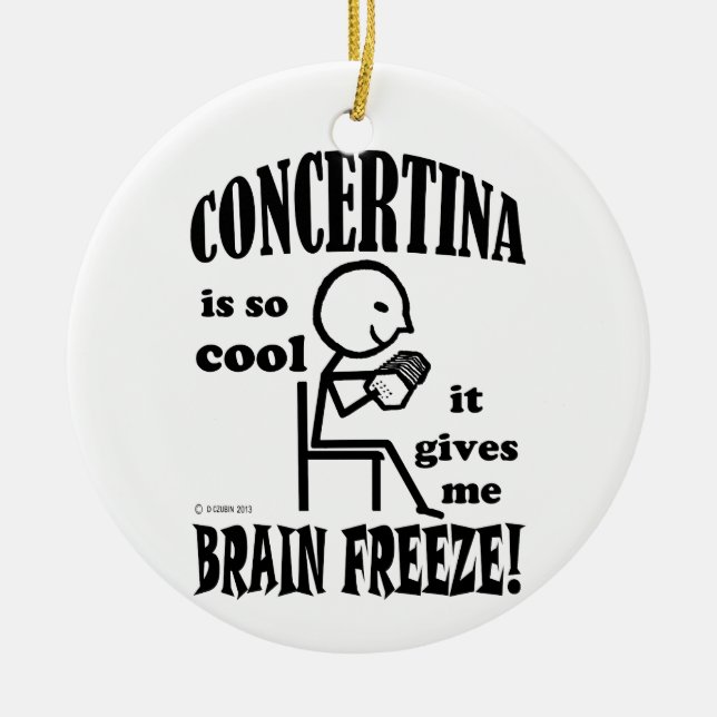 Adorno De Cerámica Concertina, congelación cerebral (Frente)