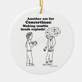 Adorno De Cerámica Concertina hace explotar a zombies