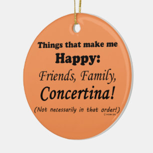 Adorno De Cerámica Concertina me hace feliz