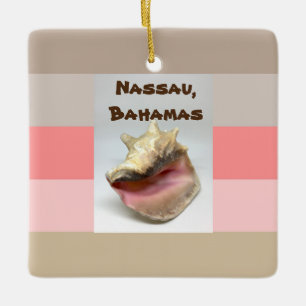 Adorno De Cerámica Concha de Nassau, Bahamas