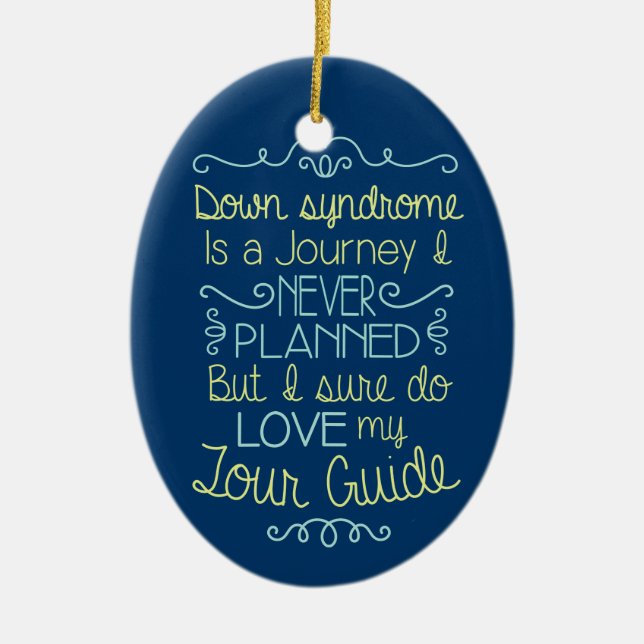 Adorno De Cerámica Conciencia de Síndrome de Down (Frente)