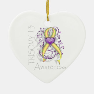 Adorno De Cerámica Conciencia del Trisomy 13
