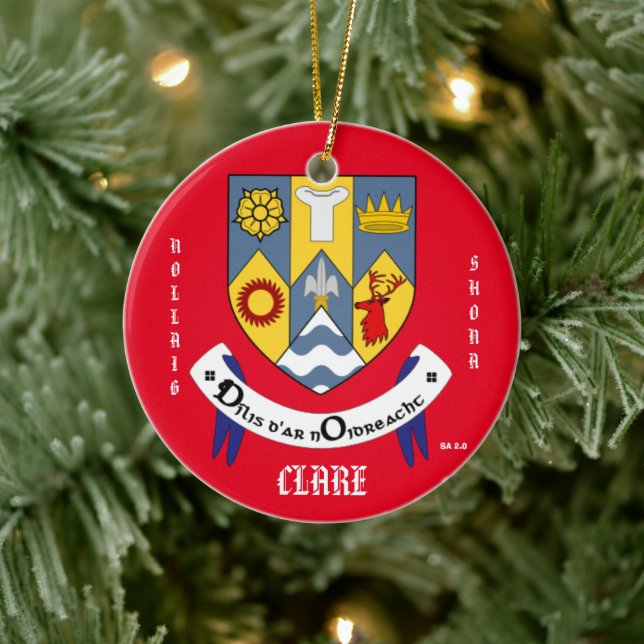 Adorno De Cerámica Condado de Clare Ireland Circle Ornament (Árbol)