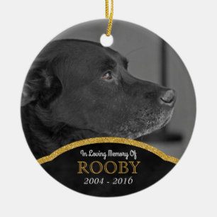 Adorno De Cerámica Condolencia de perro personalizada con fotografía