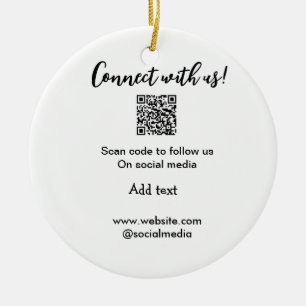 Adorno De Cerámica Conectar con nosotros escanear código QR agregar c