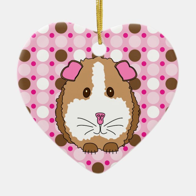 Adorno De Cerámica Conejillo de Indias de Brown (Frente)