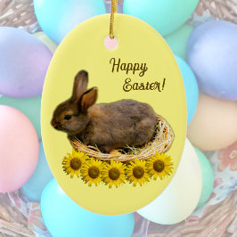 Adorno De Cerámica Conejo bebé lindo - conejo de Pascua