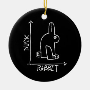 Adorno De Cerámica Conejo o pato divertidos, zoquete salvaje