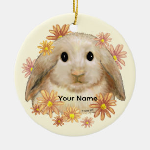 Adorno De Cerámica Conejo Rey Bunny