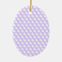 Conejo simple morado y blanco de Pascua