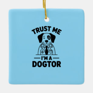 Adorno De Cerámica Confía en Mí, Soy un Perdoctor