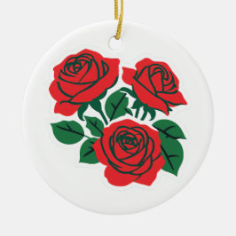 Adorno De Cerámica Conjunto de Rosas