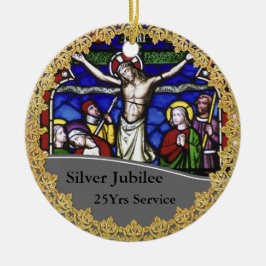 Adorno De Cerámica Conmemoración del 25° Aniversario de la Ordenación