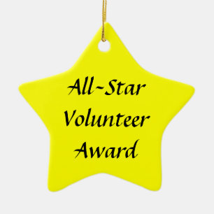 Adorno De Cerámica Conmemoración del Premio Voluntario de Estrella
