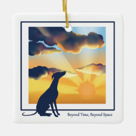 Adorno de cerámica conmemorativo para perros - gal