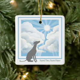 Adorno de cerámica conmemorativo para perros - gal
