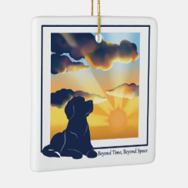 Adorno de cerámica conmemorativo para perros - Lab