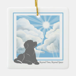 Adorno de cerámica conmemorativo para perros - Lab