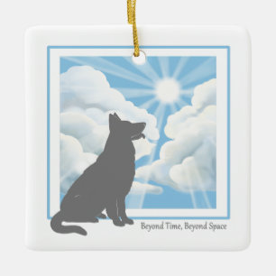 Adorno de cerámica conmemorativo para perros - Pas
