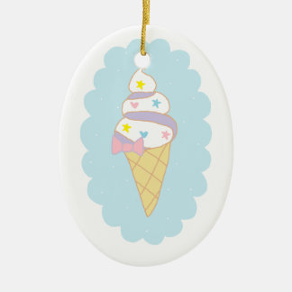 Adorno De Cerámica Cono de helado lindo del remolino