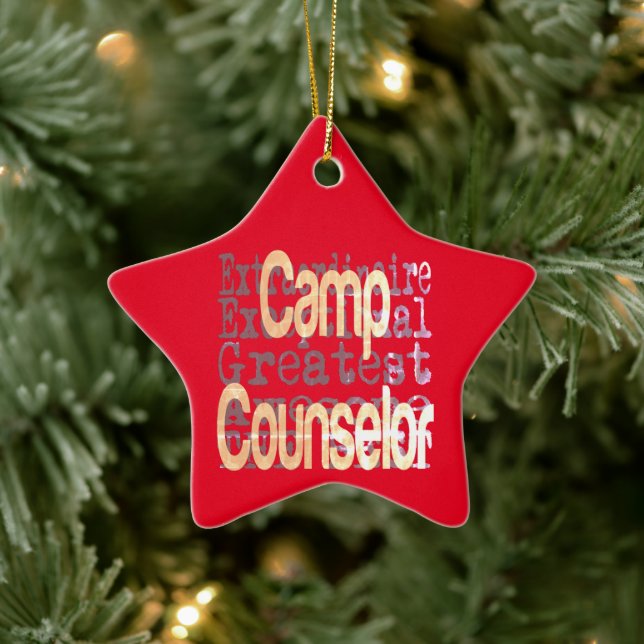 Adorno De Cerámica Consejero del campamento Extraordinaire (Árbol)