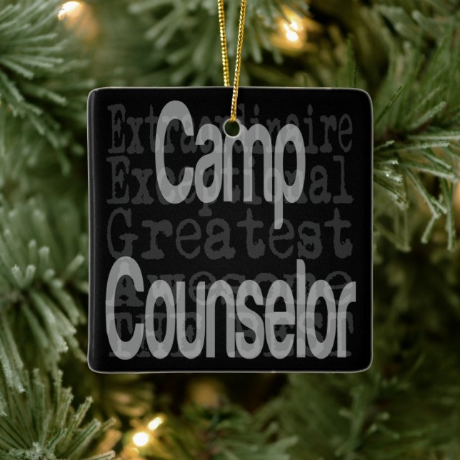 Adorno De Cerámica Consejero del campamento Extraordinaire (Árbol)