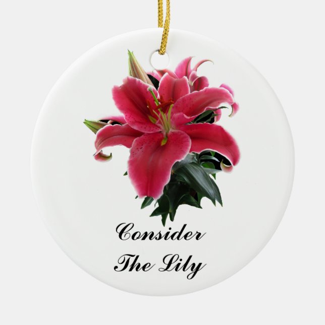 ADORNO DE CERÁMICA CONSIDERE EL LILY-ORNAMENT (Frente)