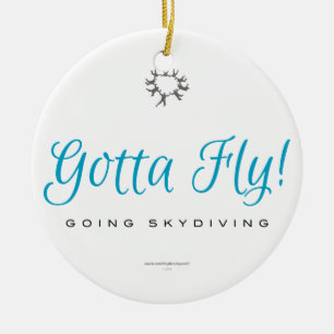 Adorno De Cerámica ¡Consiguió volar! Skydiving que va