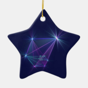 Adorno De Cerámica Constelación, abstracta fantasía de arte fractal