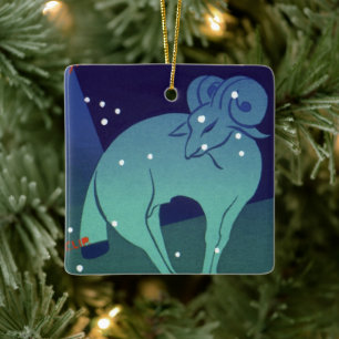 Adorno De Cerámica Constelación de Aries el Carnero, Zodiaco Astrológ