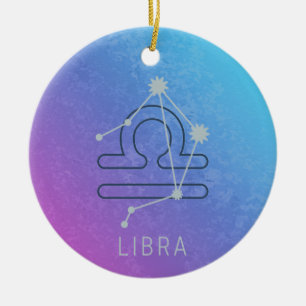 Adorno De Cerámica Constelación de la estrella libra zodiac de la est