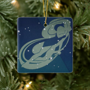 Adorno De Cerámica Constelación de Virgo Astrología Zodiaco Vintage