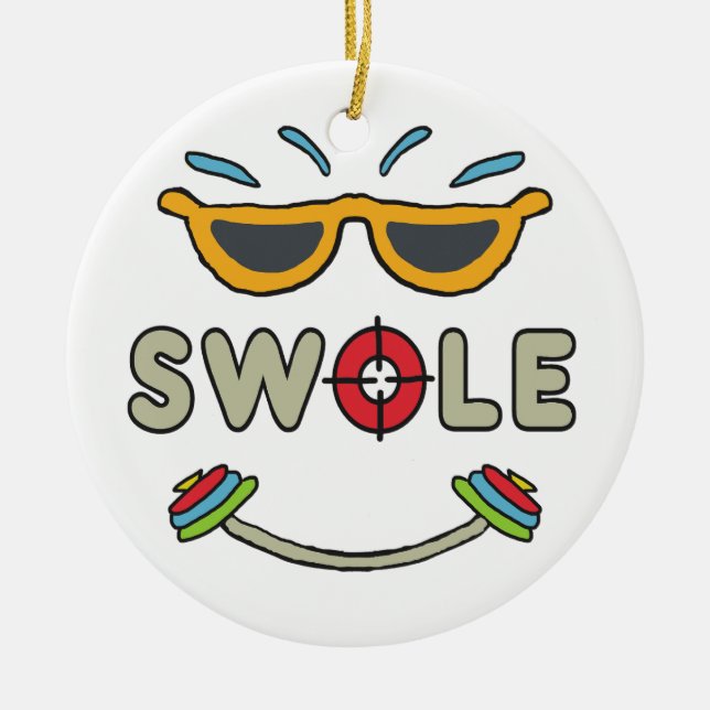 Adorno De Cerámica Construcción de cuerpos de Swole (Frente)