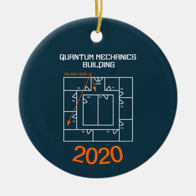 Adorno De Cerámica Construcción de mecánica cuántica (Frente)