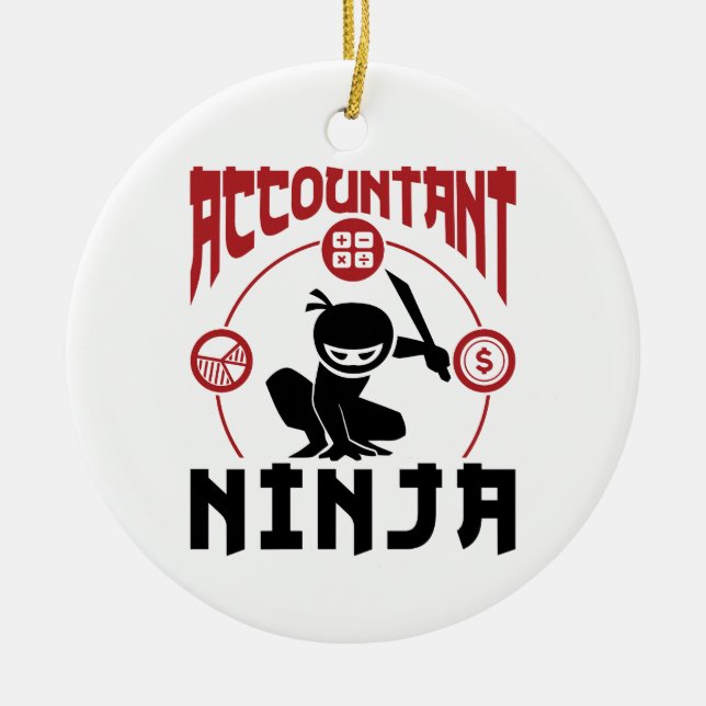 Adorno De Cerámica Contabilidad de Ninja CPA (Frente)