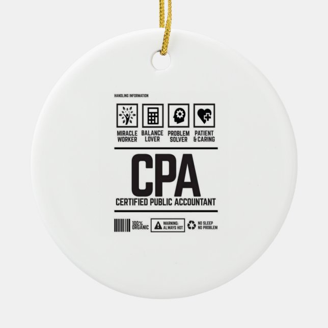 Adorno De Cerámica contador público certificado-CPA (Frente)