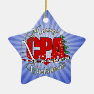 Adorno De Cerámica Contador público certificado por el CPA de navidad