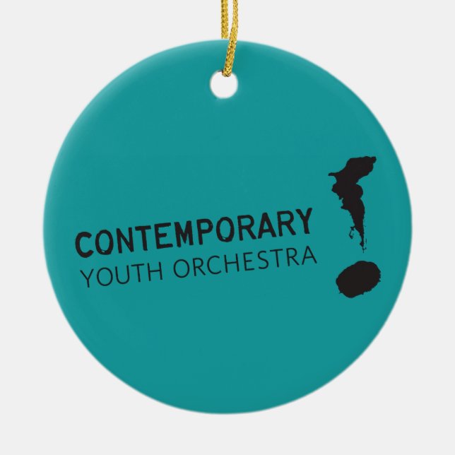 Adorno De Cerámica Contemporary Youth Orchestra Trombone Ornament (Frente)