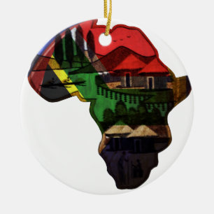 Adorno De Cerámica Continente africano