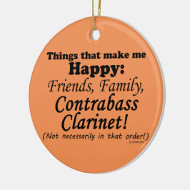 Adorno De Cerámica Contrabass Clarinet me hace feliz