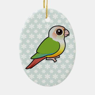 Adorno De Cerámica Conuro de cinnamón verde pálido