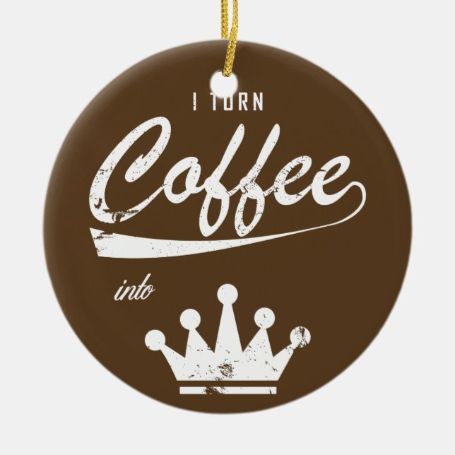 Adorno De Cerámica Convierto café en KOM (Frente)