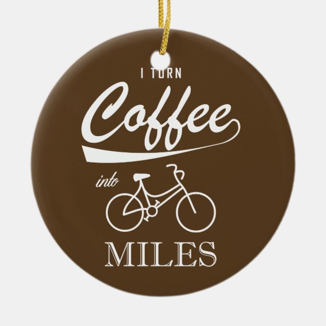 Adorno De Cerámica Convierto El Café En Millas (Frente)