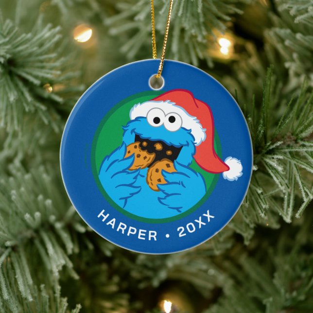 Adorno De Cerámica Cookie Monster | Official Christmas Cookie Tester (Árbol)