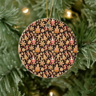 Adorno De Cerámica Cookies de los Navidades de pan de jengibre de San